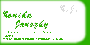 monika janszky business card